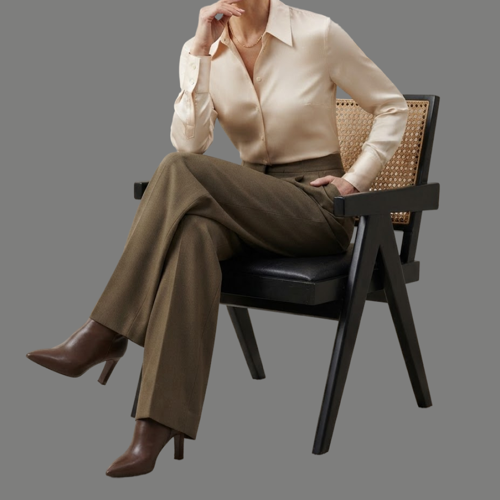 High Waist Wide Leg Pleated Dress Trousers
