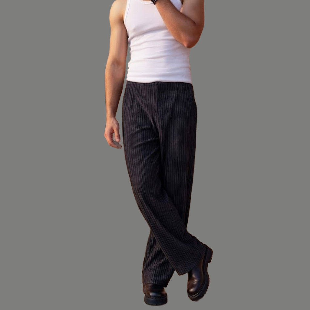 Textured Ribbed Lounge Straight Leg Pants