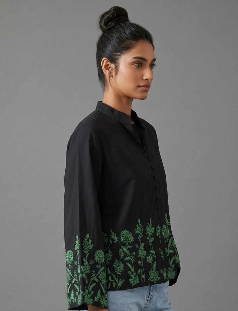 Textured Button-Down Shirt