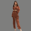 Brown Two Piece Dress Co Ord Sets