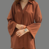 Brown Two Piece Dress Co Ord Sets