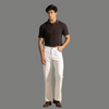 Brown Waffle Knitted Polo Shirt - Brown Johnny Collar Style