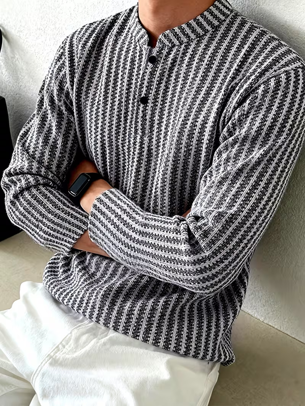 Essential Solid Waffle Henley