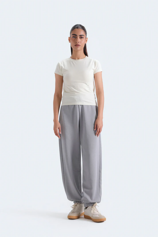 Elastic Waist Relaxed Fit Trouser