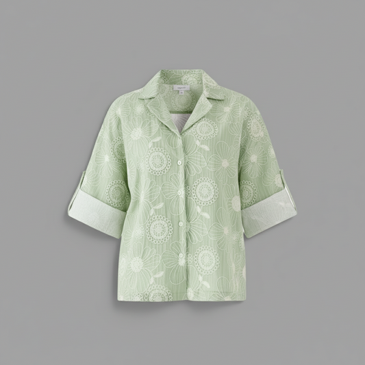 Floral Embroidery Shirt