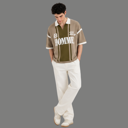 Essential Short Sleeve Graphic Printed Polo Shirt