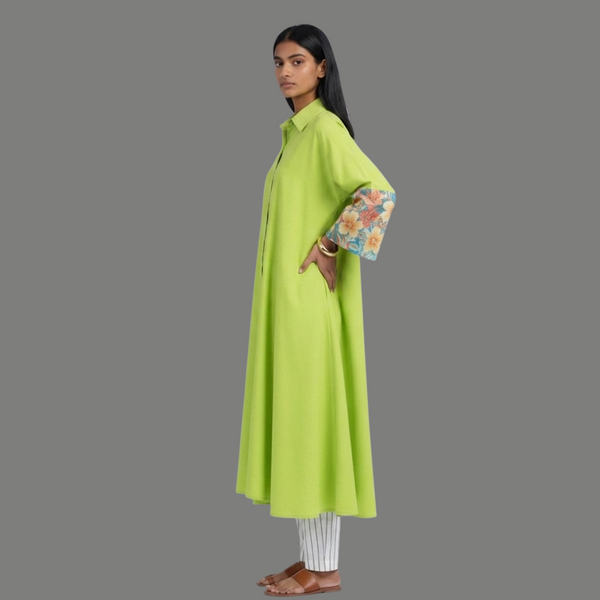 Lime Bloom Fusion Top