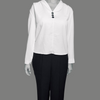 Classic V Neck Cusal Top With Button Accents