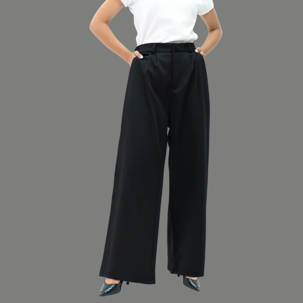 Wide Leg Pleated Trouser