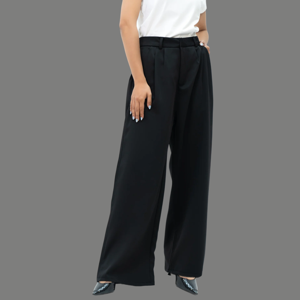 Wide Leg Pleated Trouser