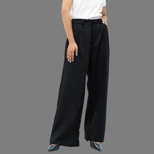 Wide Leg Pleated Trouser