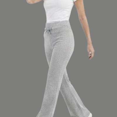 High Rise Athletic Drawstring Flared Trousers