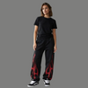 High Rise Flame Graphic Printed Wide Trousers