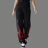 High Rise Flame Graphic Printed Wide Trousers
