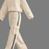 High Waist Side Stripe Pocket Wide Trousers