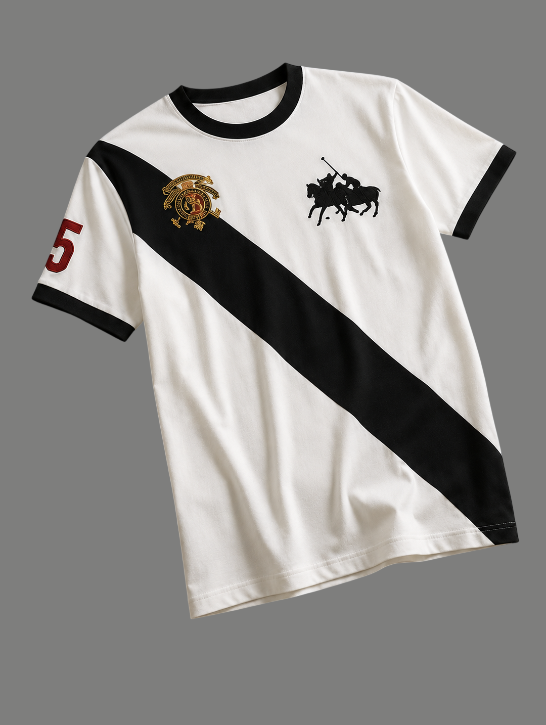 Crest Stripe Polo Tee
