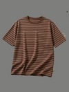 Relaxed Fit Fine Stripe Short Sleeve Tee