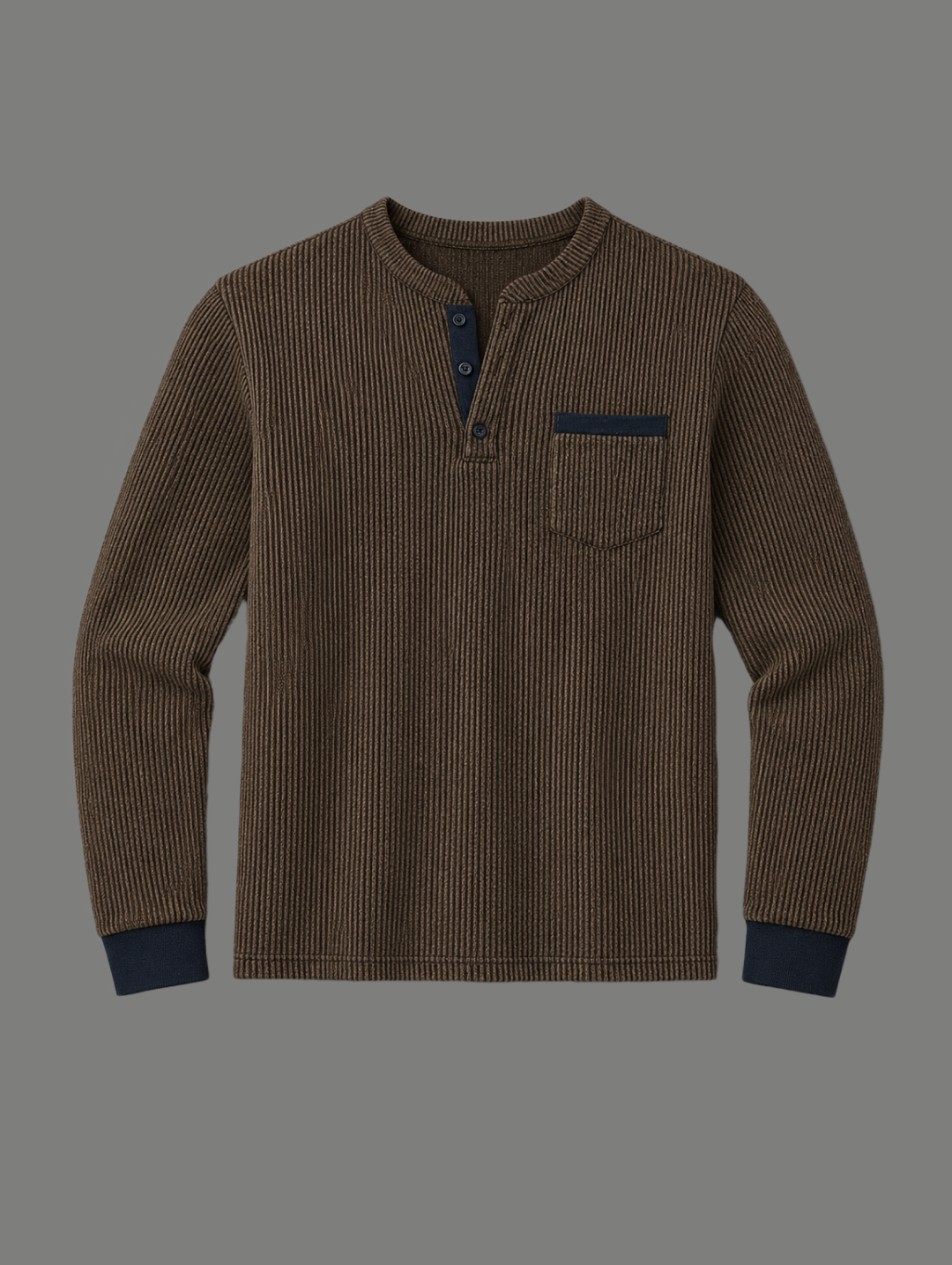 Two-Tone Tech-Knit Henley