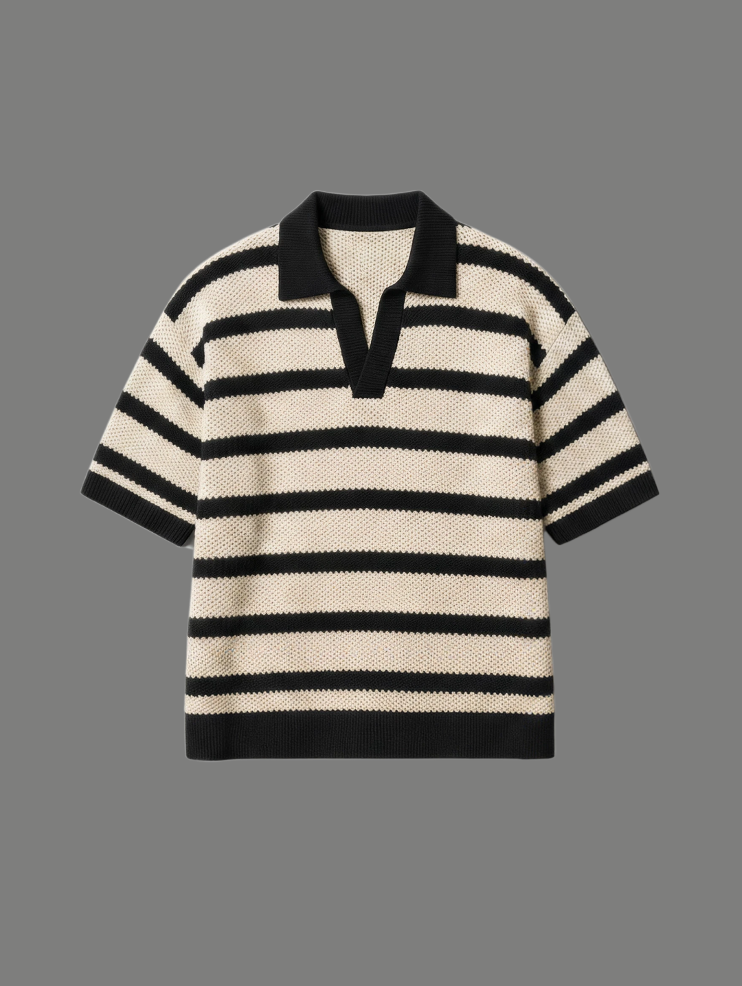 Casual Loose Fit Open Collar Polo