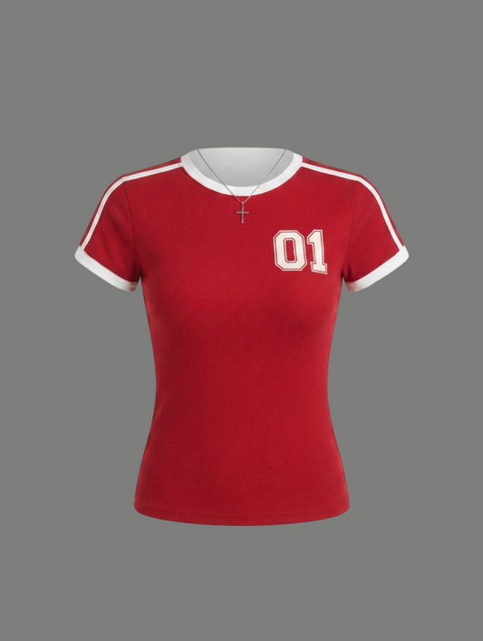 Heritage Graphic Fitted Ringer Tee