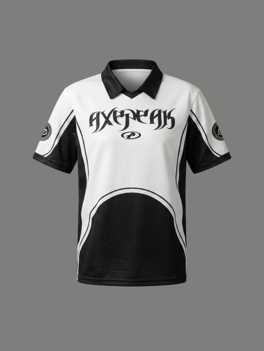 Short Sleeve Graphic Paneled Soccer Jersey Polo