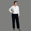Casual Top V Neck Button Accent