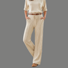 High Rise Textured Cable Knit Wide Trousers
