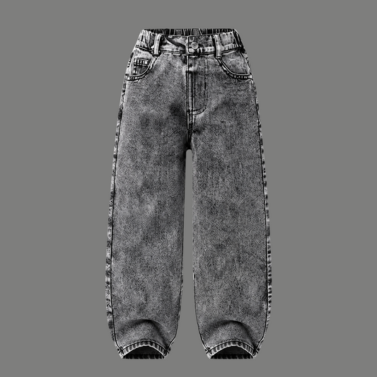 Urban Wide Leg Washed Baggy Denim Jeans