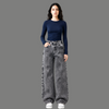 Urban Wide Leg Washed Baggy Denim Jeans