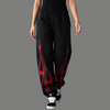 High Rise Flame Graphic Printed Wide Trousers