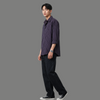 Classic Long Sleeve Vertical Pinstripe Button Shirt