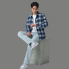Relaxed Fit Plaid Long Sleeve Casual Shirt
