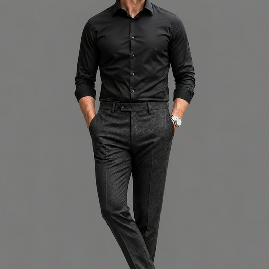 Tailored Fit Long Sleeve Dress Shirt