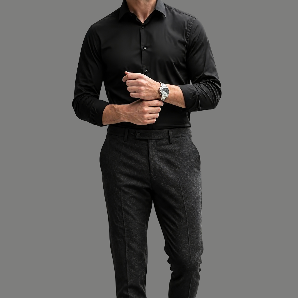 Tailored Fit Long Sleeve Dress Shirt