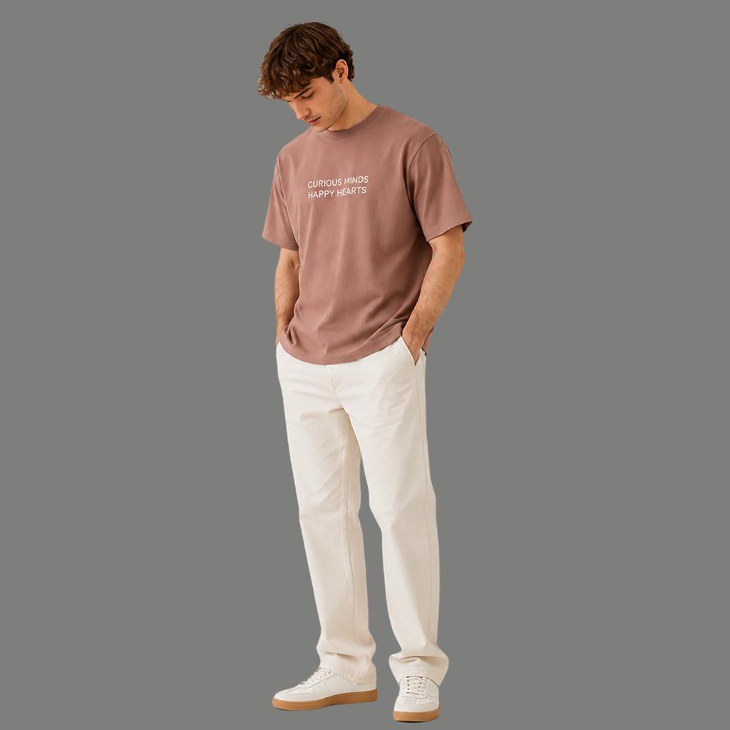 Relaxed Fit Embroidered Chest Graphic T-Shirt