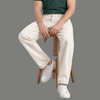 Aged Cream  Straight Pants