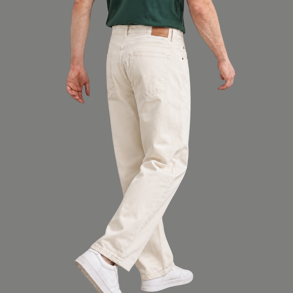 Aged Cream  Straight Pants