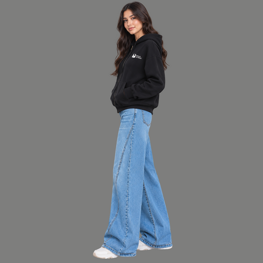 Twisted-Seam Barrel Jeans –  Wash
