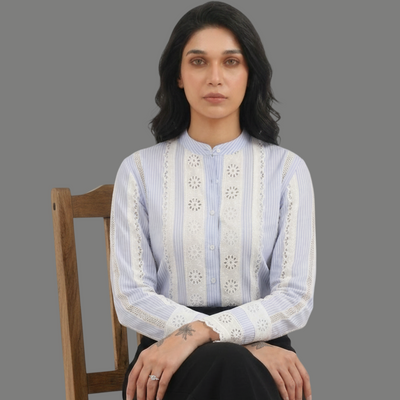 Linen Blend Smock fusion top
