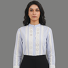 Linen Blend Smock fusion top