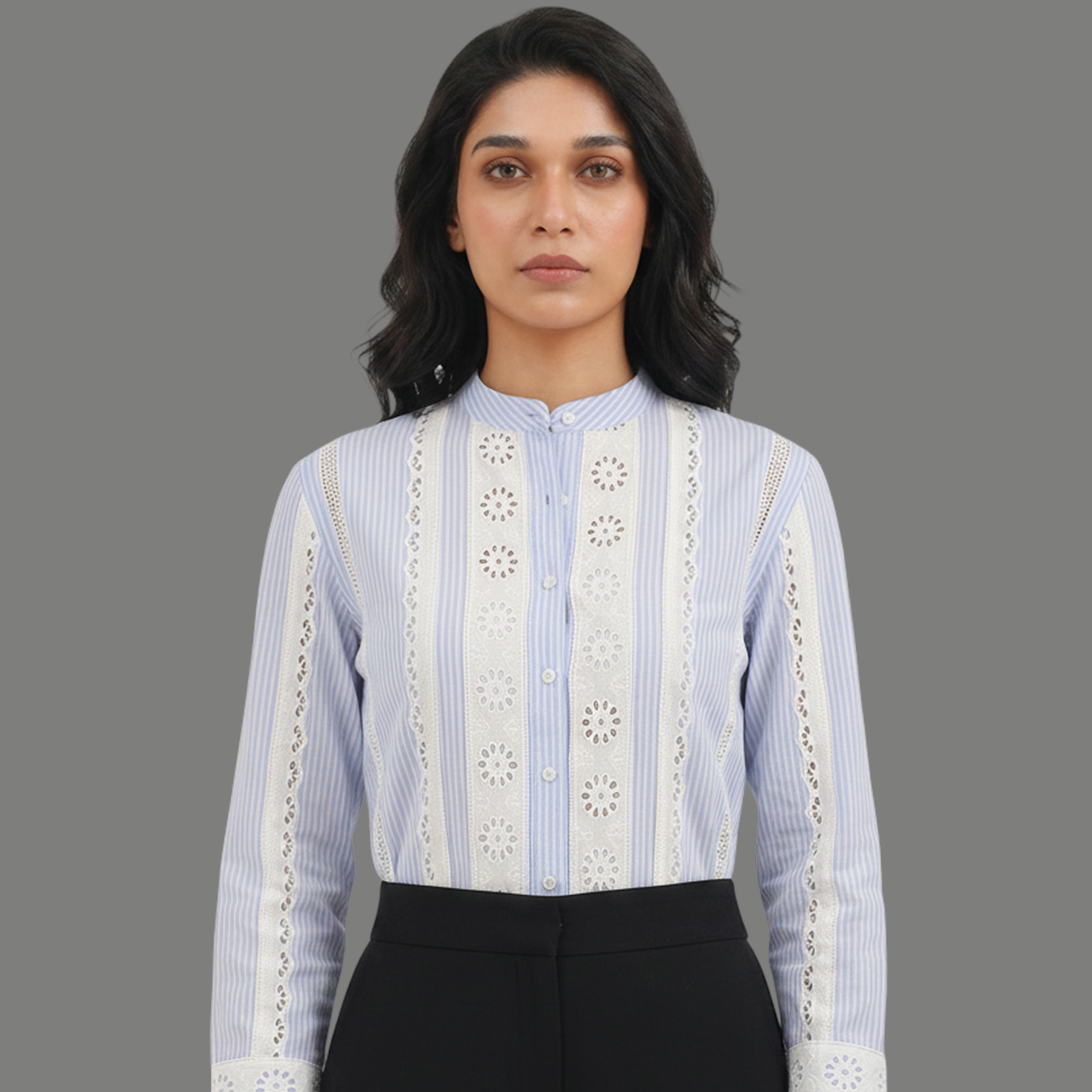 Linen Blend Smock fusion top