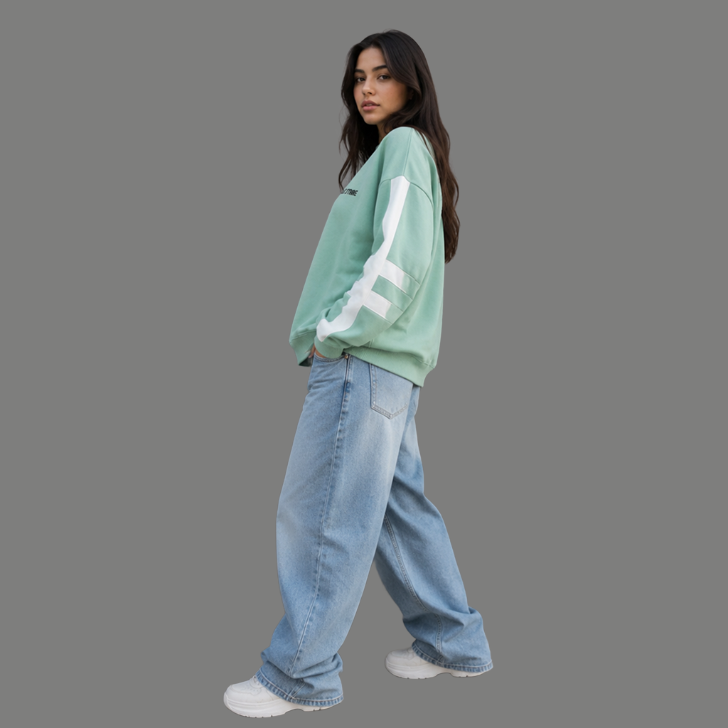 Mintveil Colorblock Sweatshirt - Boldstride - styled pose