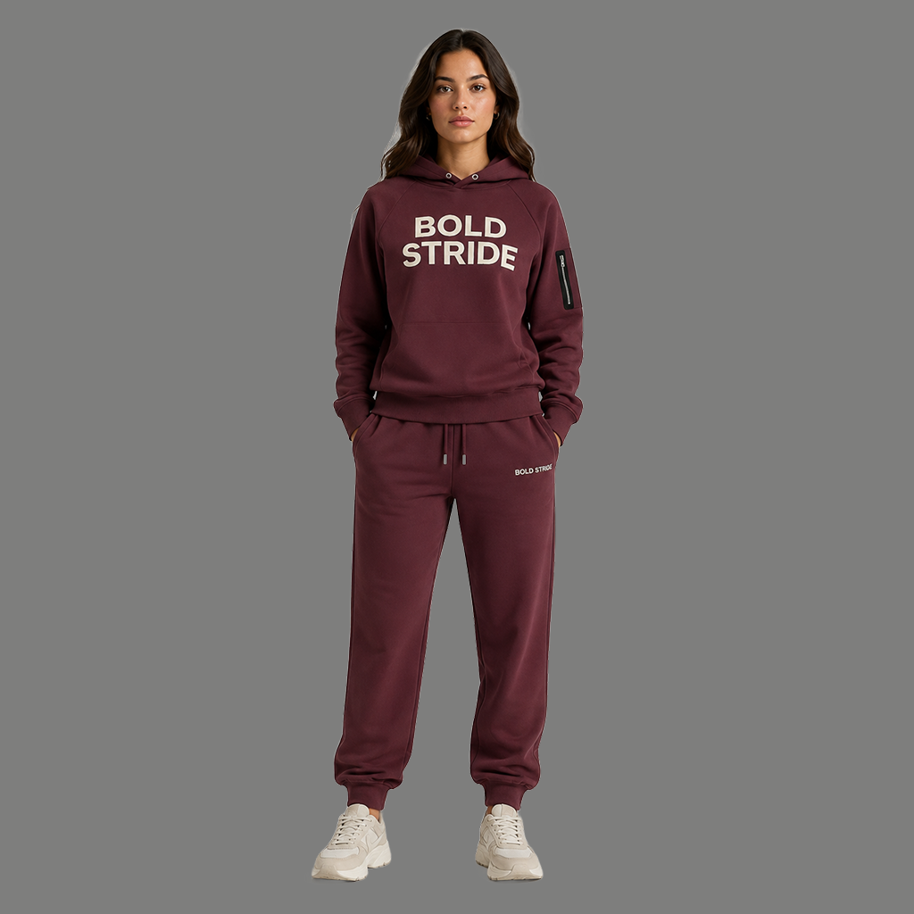 Maroon Muse Hoodie - Boldstride - straight-on view