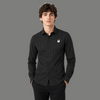 Black Micro Dot Print Shirt - front