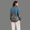 Teal Paisley Satin Shirt - back