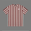 Burgundy Stripe Oversized Tee - flat