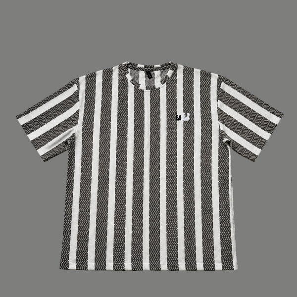 Charcoal Stripe Oversized Tee