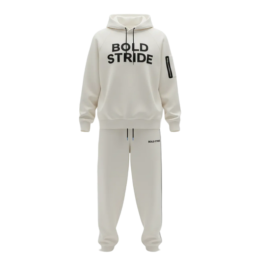 Glacier Ivory Hoodie - Boldstride - flat lay
