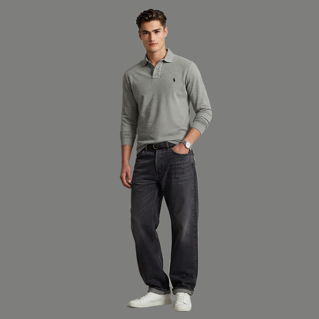 Classic Fit Long Sleeve Piqué Polo