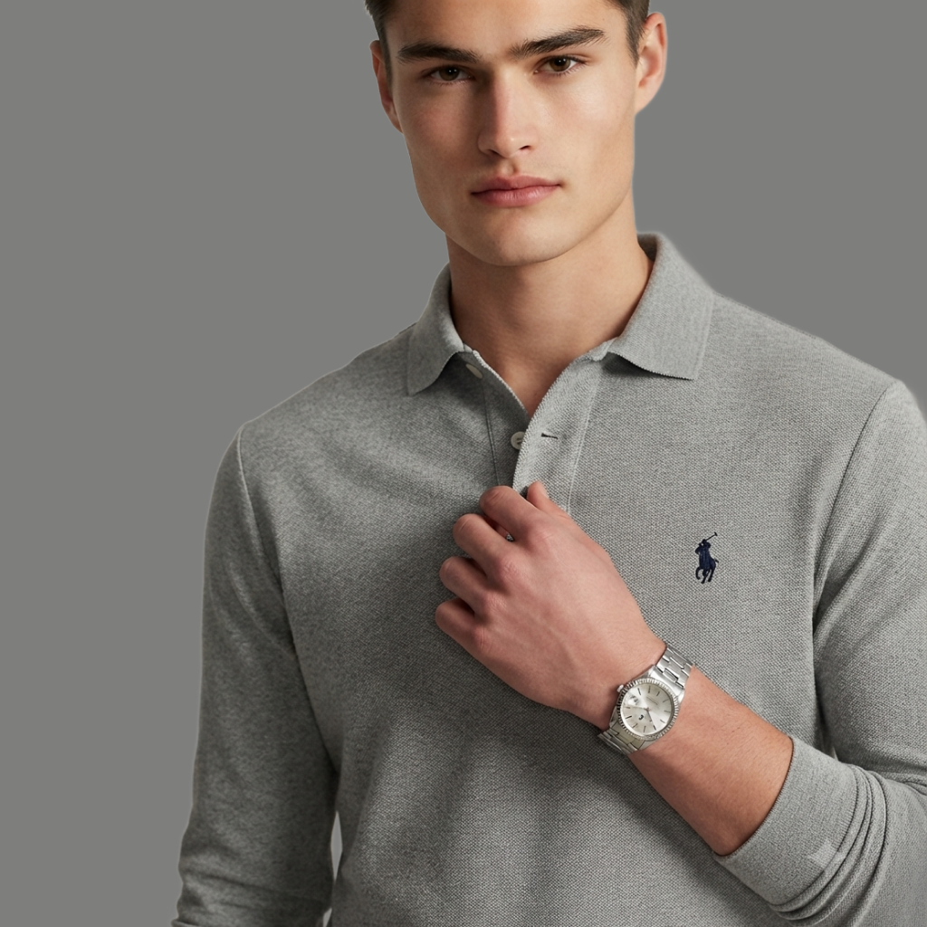 Classic Fit Long Sleeve Piqué Polo